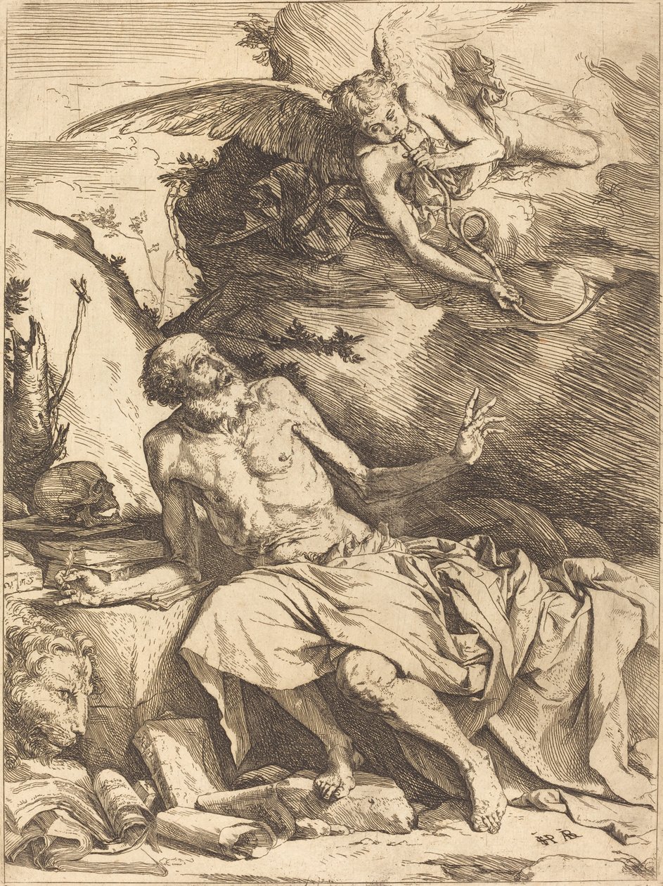 Saint Jérôme entendant la trompette du Jugement dernier - Jusepe de Ribera
