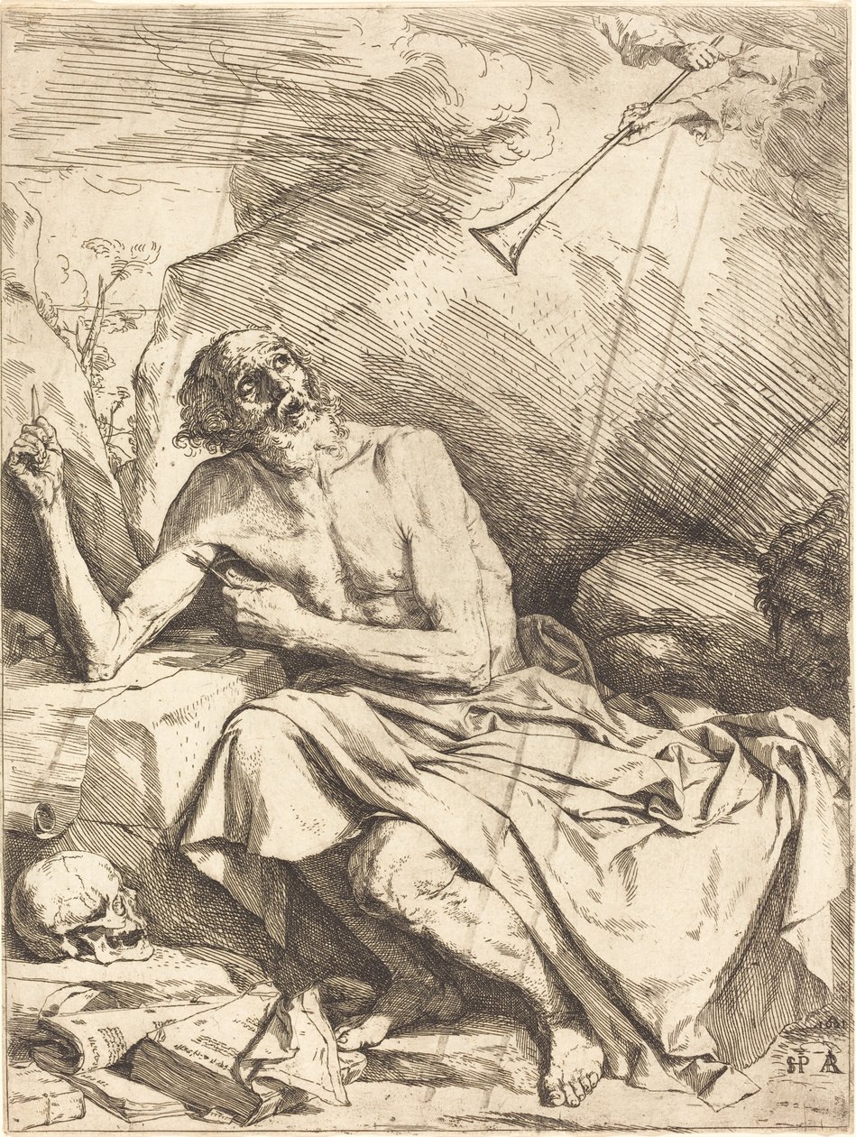 Saint Jérôme Entendant la Trompette du Jugement Dernier - Jusepe de Ribera