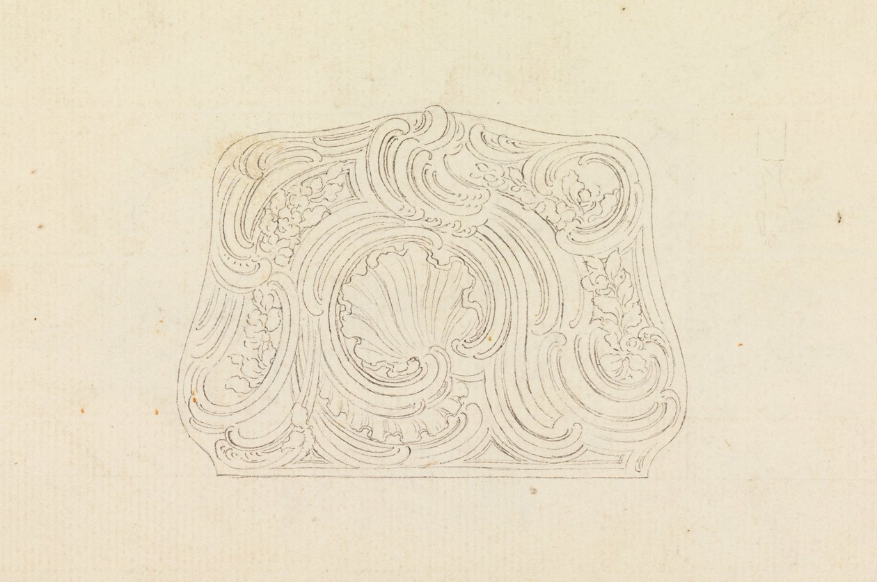 Design pour un couvercle de boîte à tabac (recto); Trophée de chasse (verso) - Juste Aurèle Meissonnier