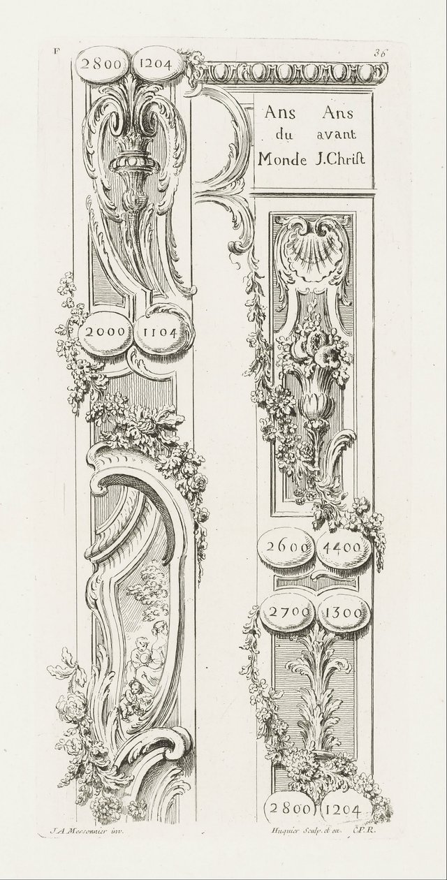 Conception de fragments de la bordure - Juste Aurèle Meissonnier