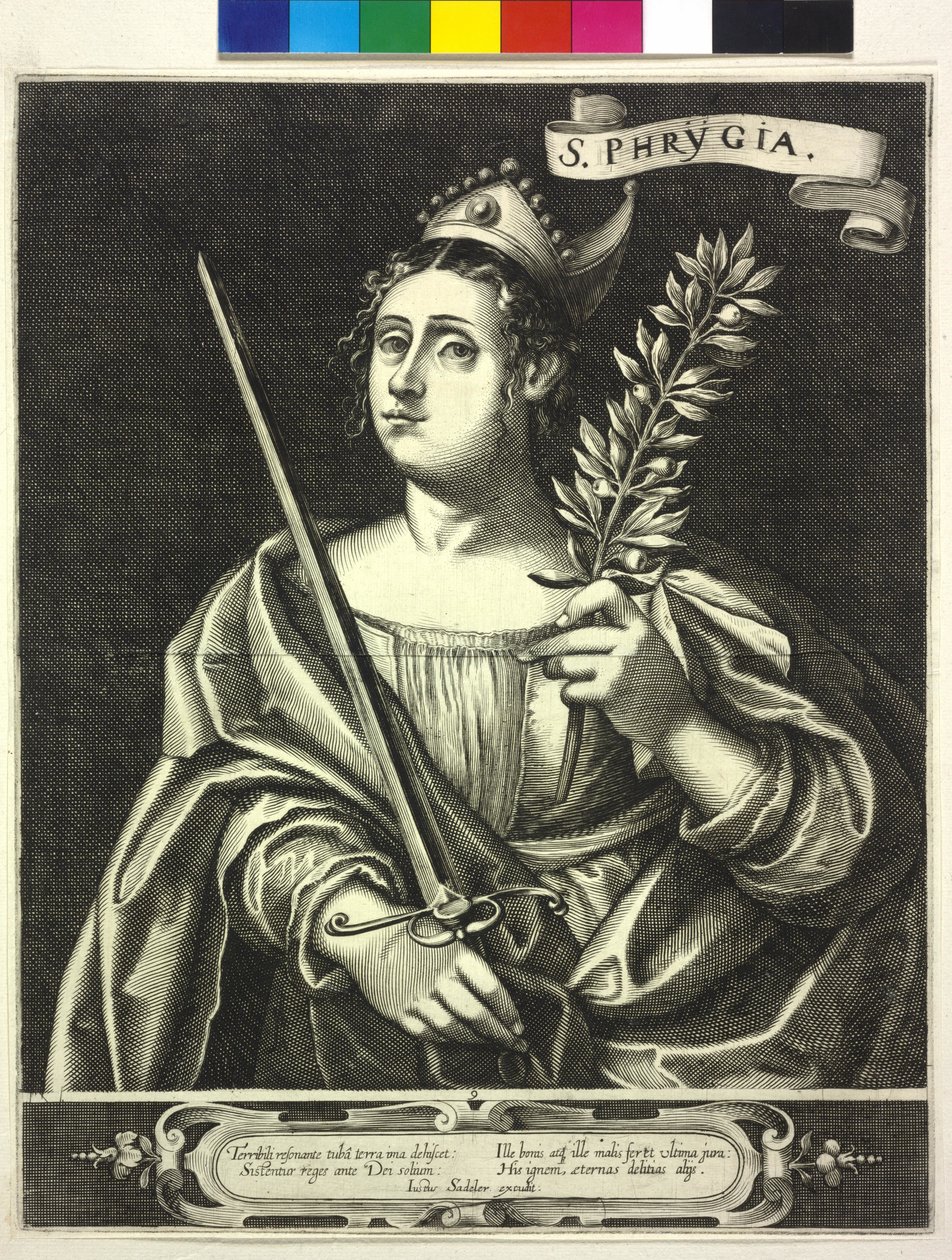 Gravure de Justus Sadeler phrygienne Sibylle - Justus Sadeler
