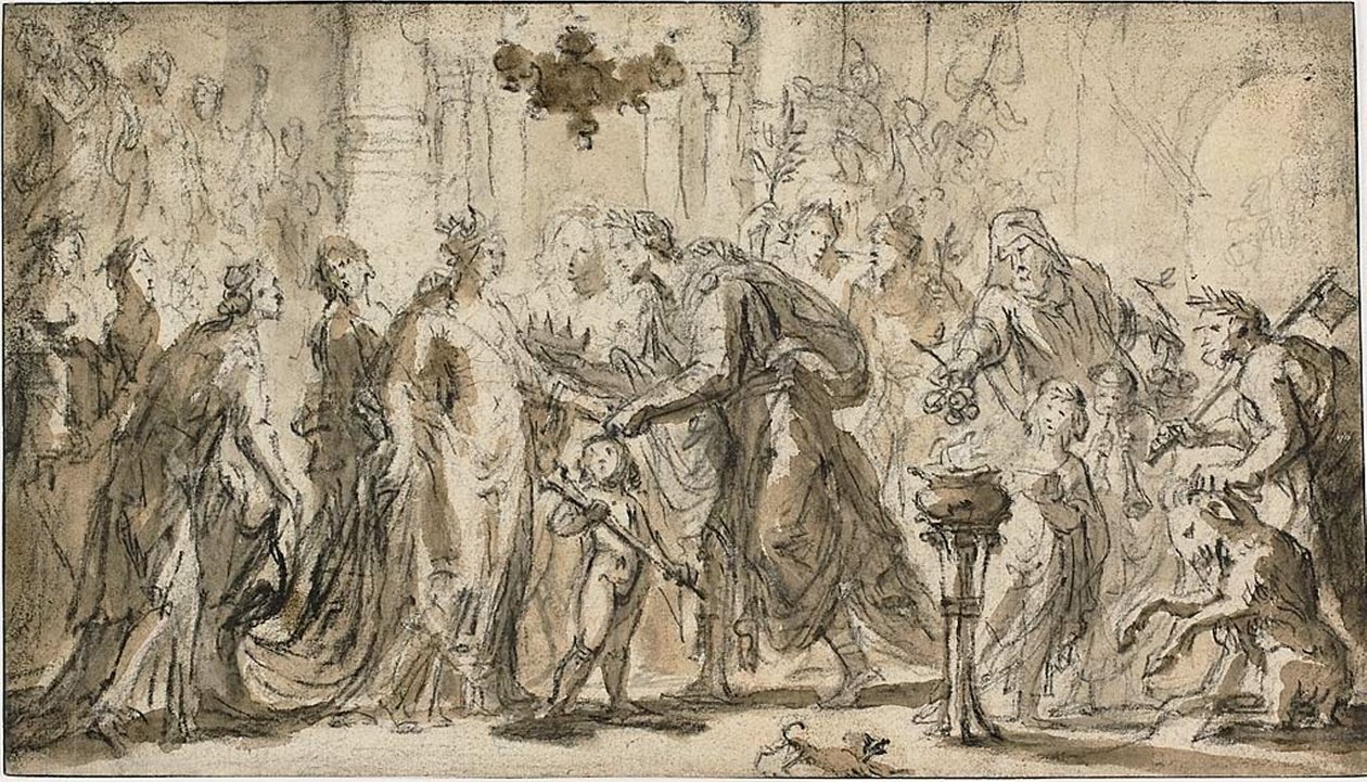 Le mariage de Zénobie et Odenatus - Justus van Egmont