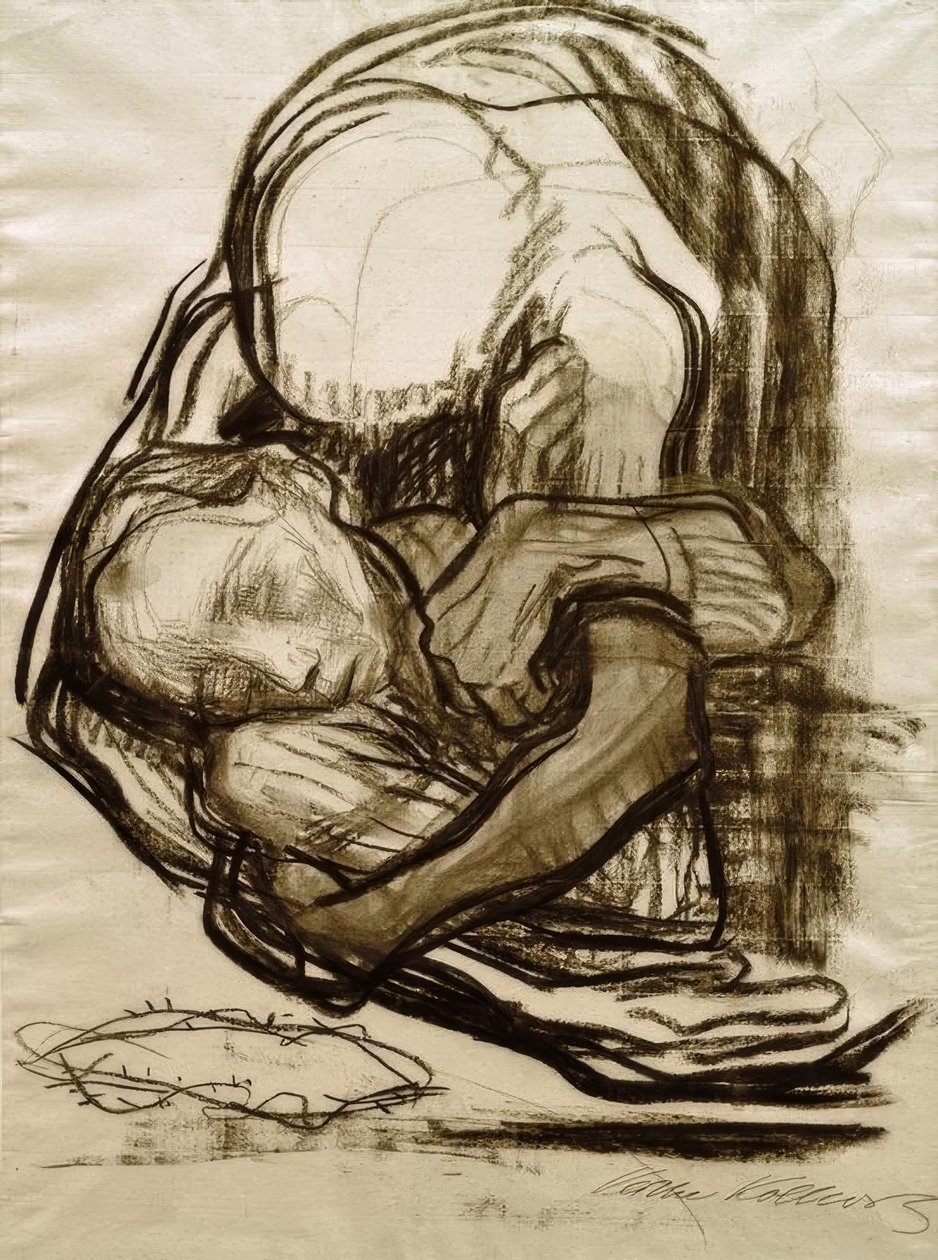 La mort prend une femme avec elle - Käthe Kollwitz