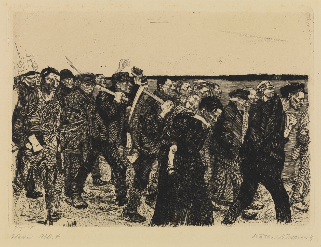 Une révolte de tisserands - Marche des tisserands - Käthe Kollwitz