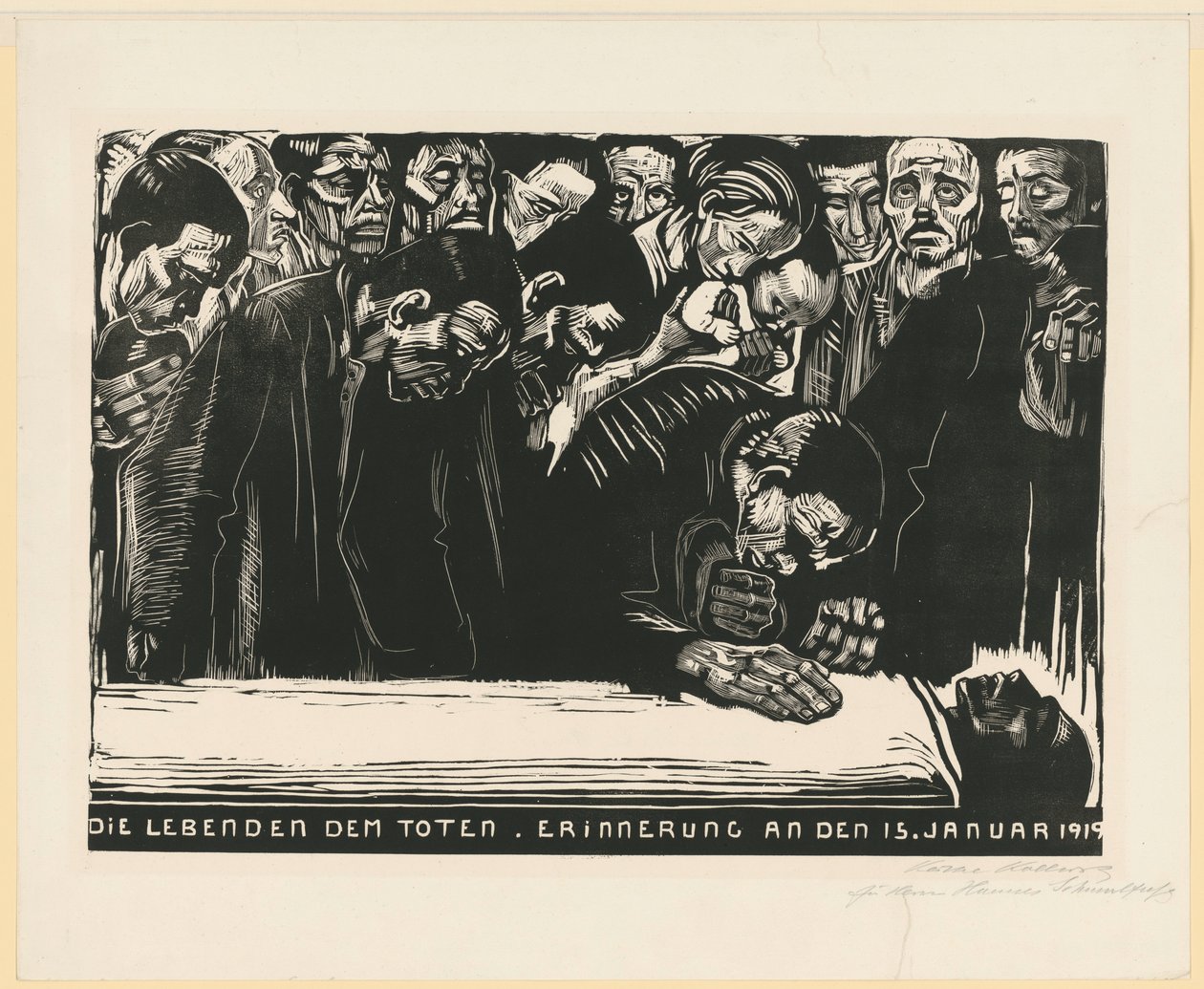 Fiche commémorative consacrée à Karl Liebknecht (3e et dernière version, 6e état) - Käthe Kollwitz