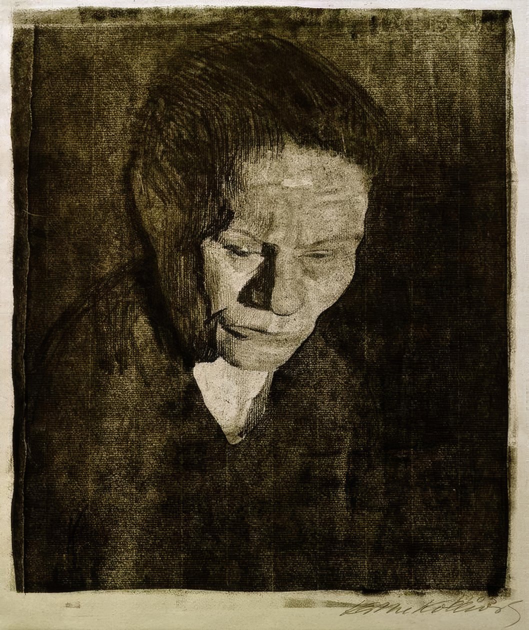 Tête de femme baissée - Käthe Kollwitz
