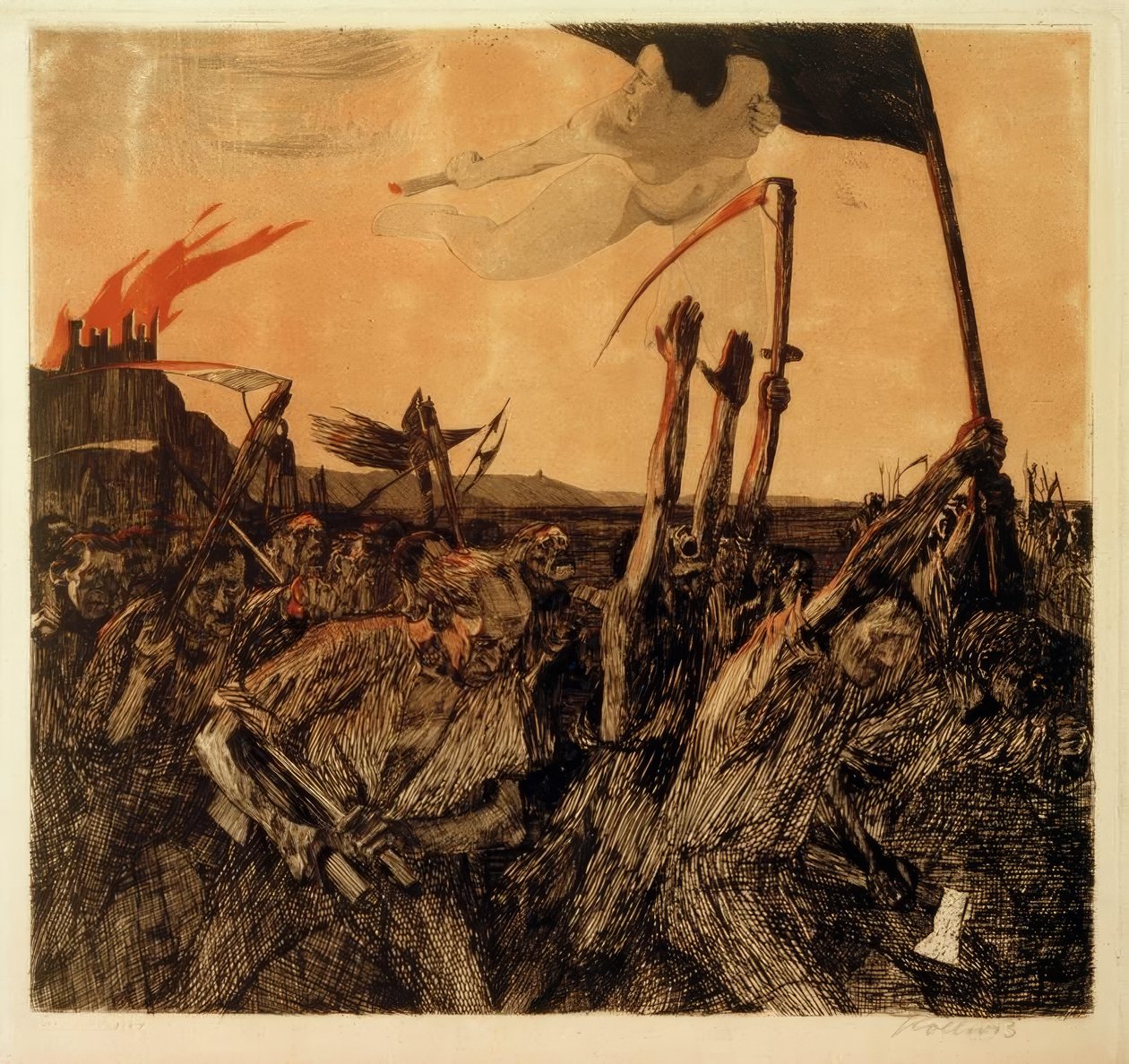 Käthe Kollwitz, Émeute - Käthe Kollwitz