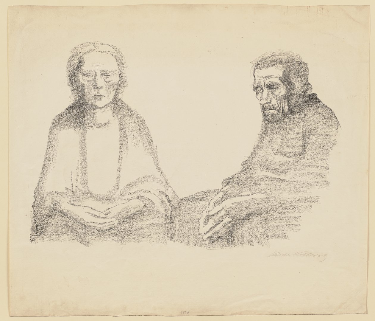 Deuxième version rejetée de la feuille n° 3 de la série « Guerre » - Käthe Kollwitz