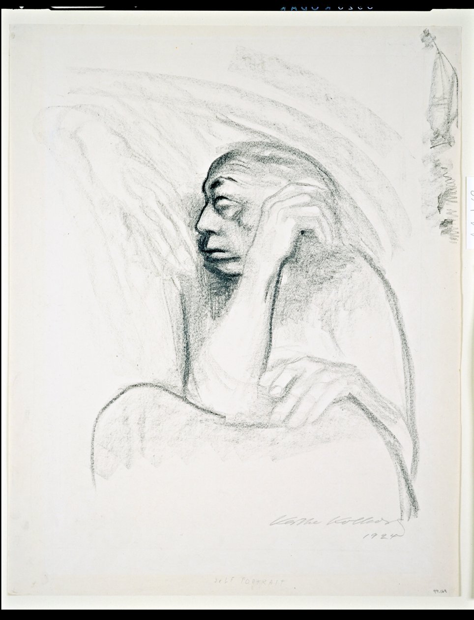 Autoportrait avec la main de la mort, 1924 - Käthe Kollwitz