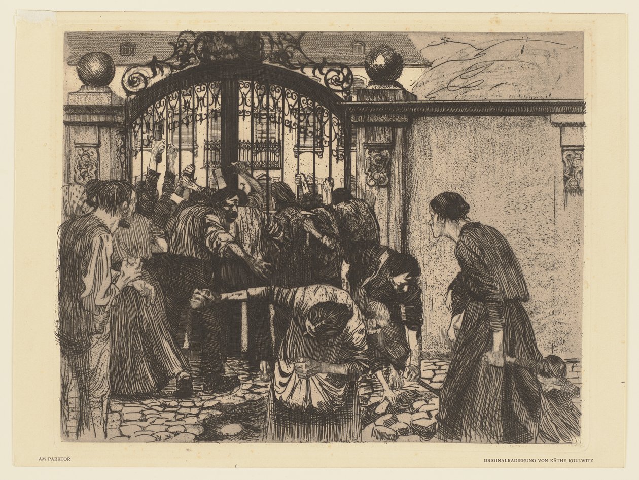 Feuille n° 5 du cycle « La révolte des tisserands » - Käthe Kollwitz