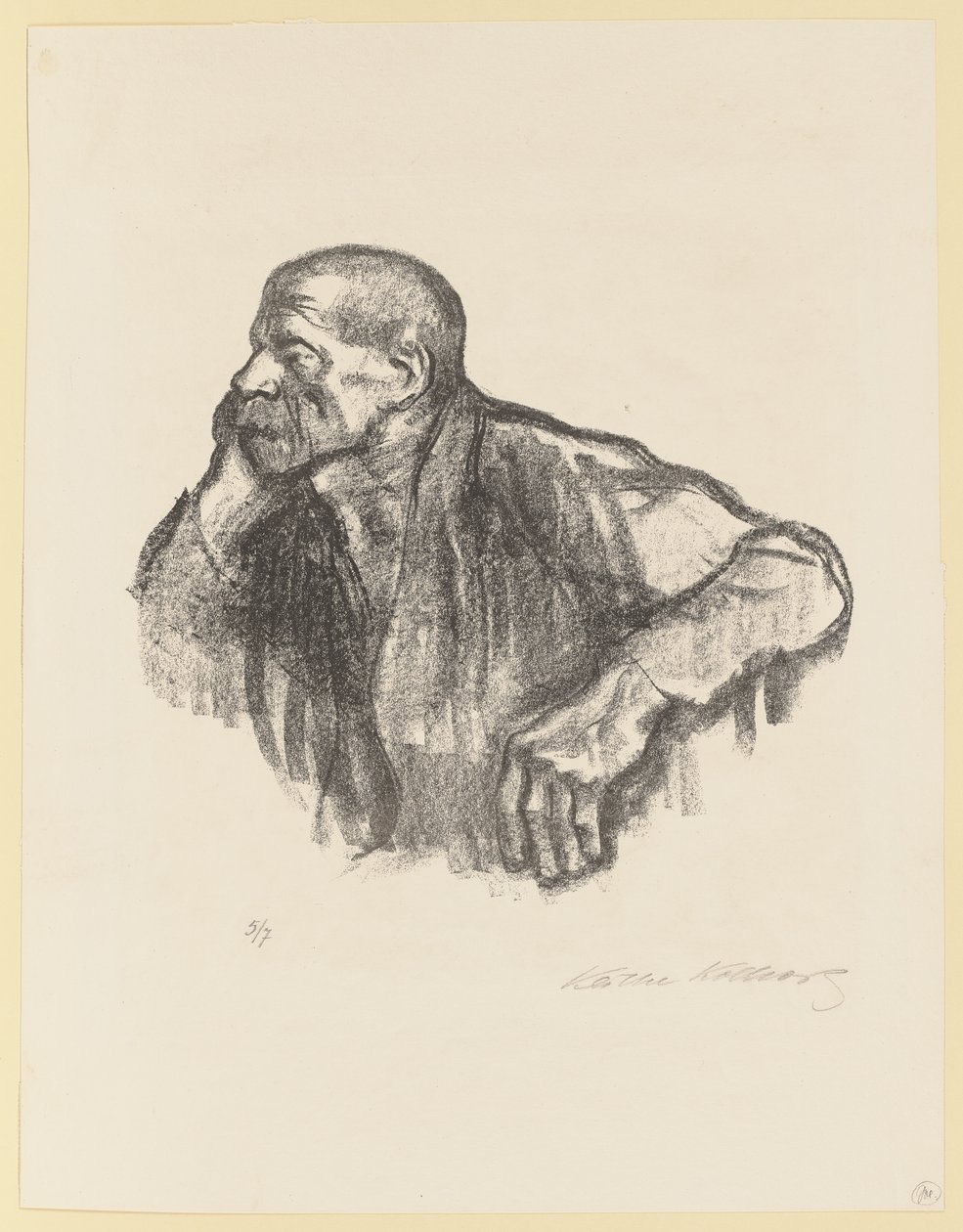 Ouvrier assis - Käthe Kollwitz