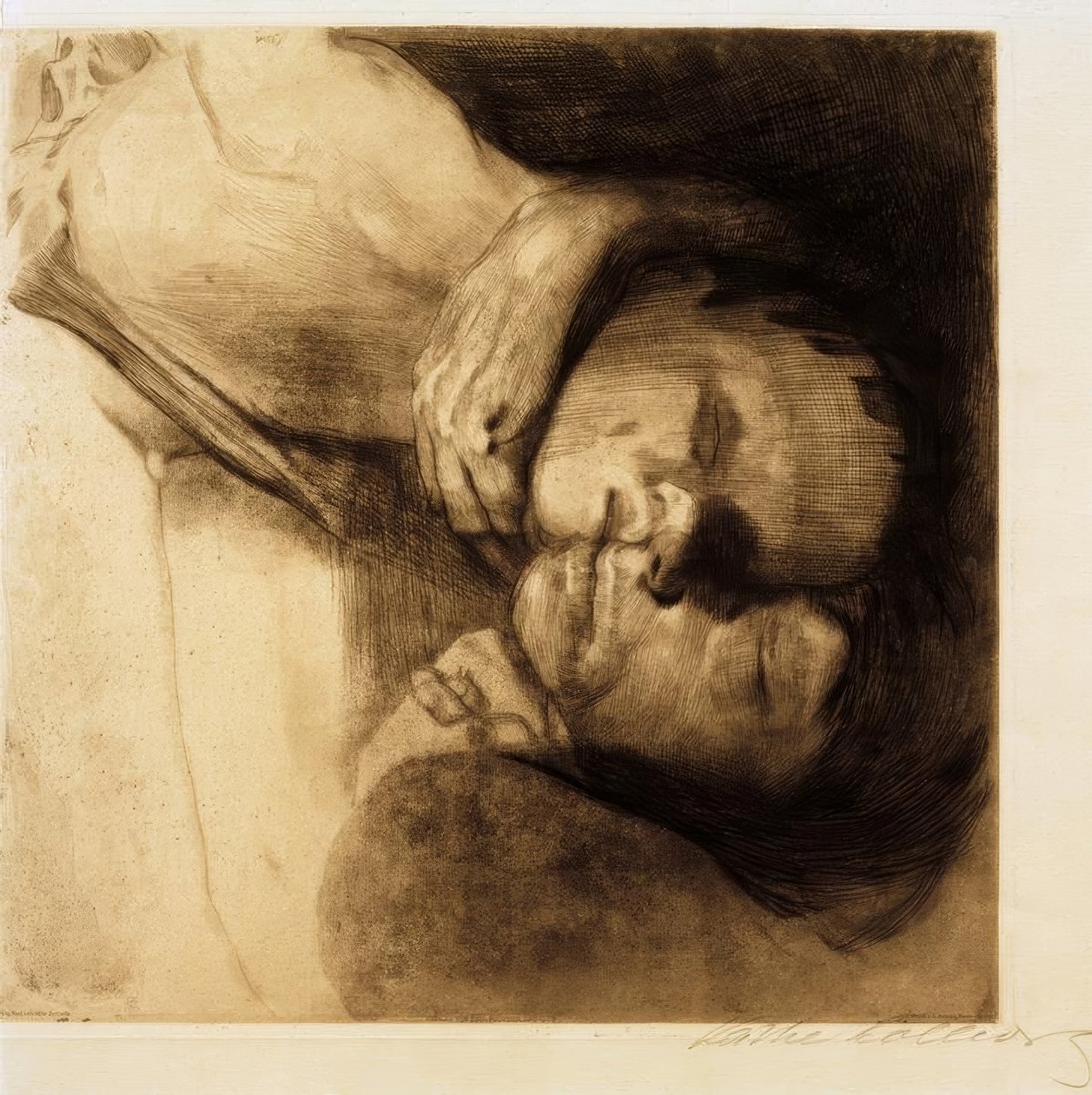 Mort, femme et enfant - Käthe Kollwitz