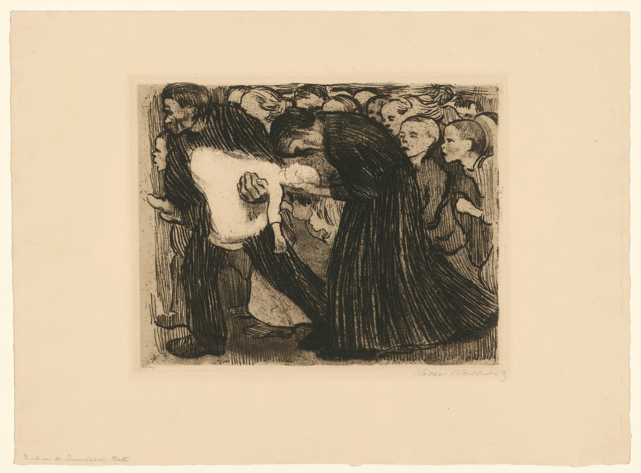 Écrasement (4e état) - Käthe Kollwitz