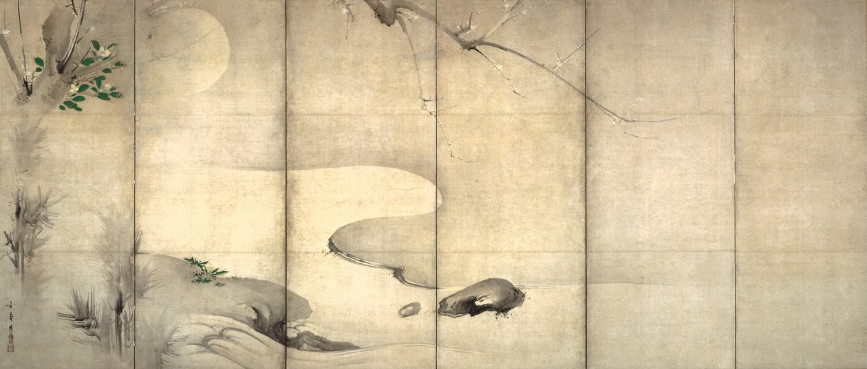 Pin et prunier au clair de lune - Kaiho Yusho