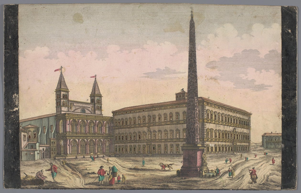 Vue de la Piazza di San Giovanni in Laterano à Rome - Kaiserlich Franziskische Akademie