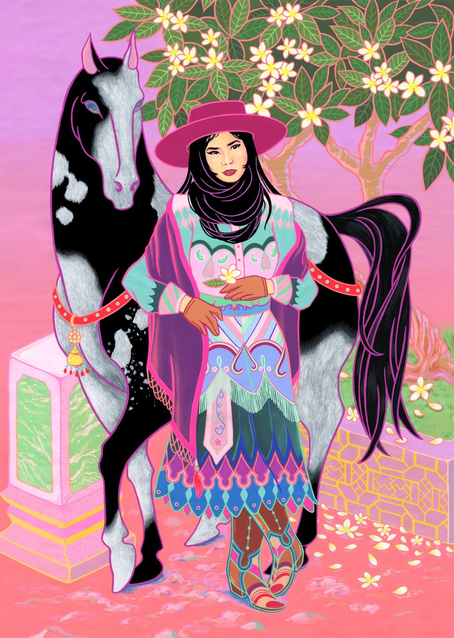 Cowgirl cantonaise attendant sous le frangipanier, 2020 - Kam Tsz