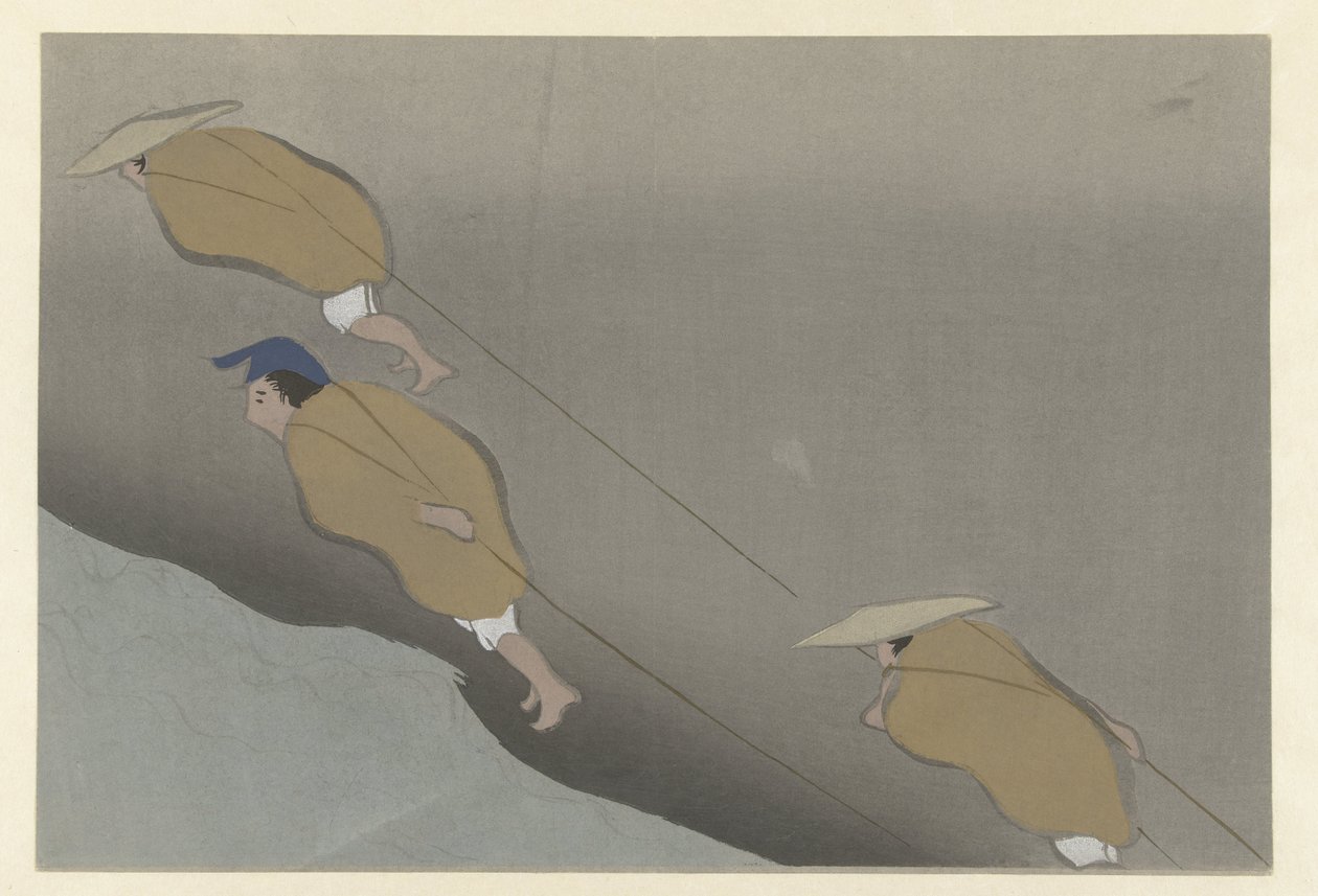 Tirer un bateau (Mifune, Fleurs de cent mondes, Momoyogusa) - Kamisaka Sekka