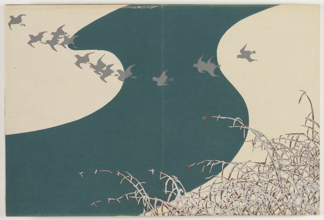 Fleurs de cent mondes : Rivière en hiver - Kamisaka Sekka