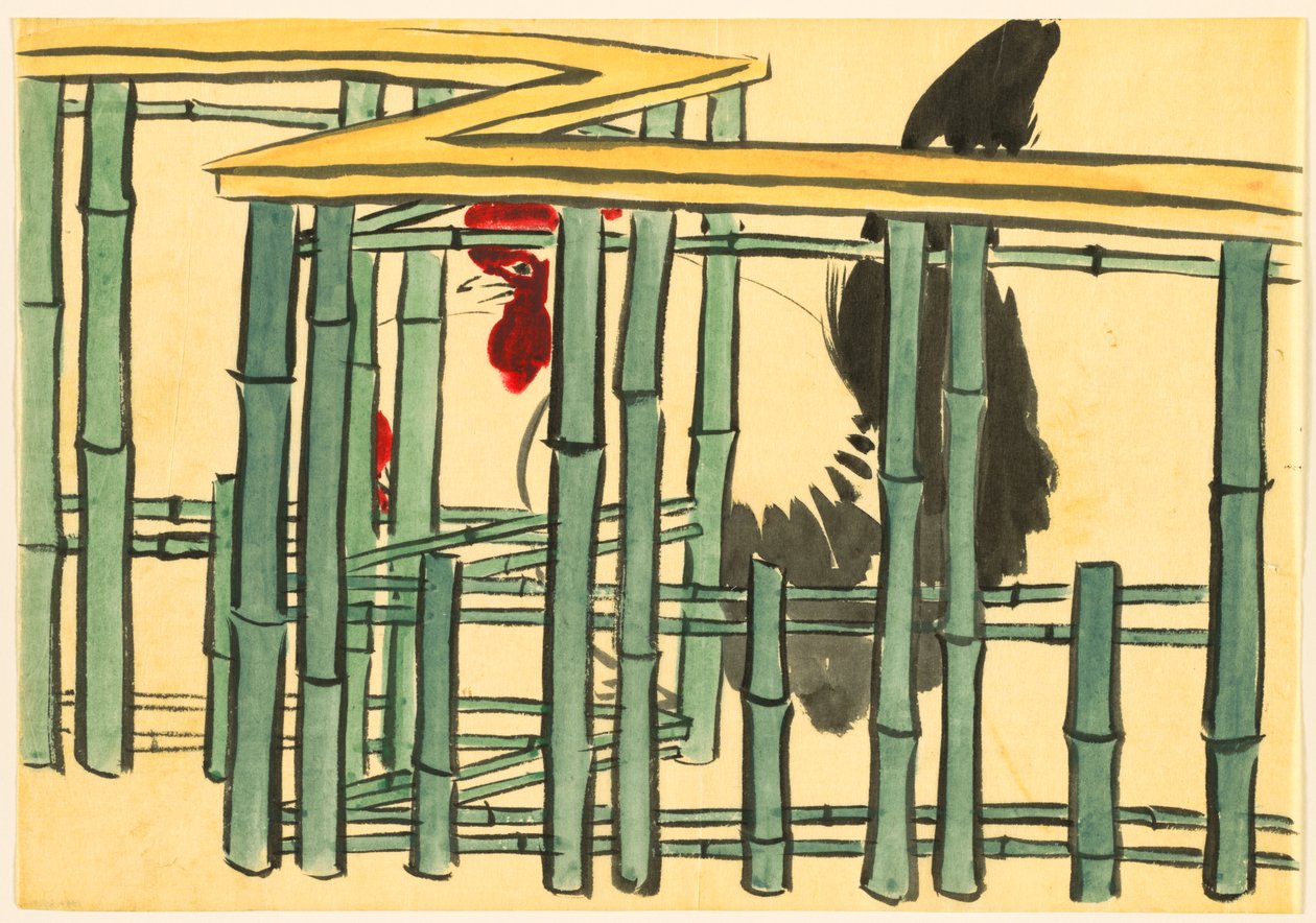 Fleurs de Cent Mondes (Momoyogusa) : Coq (Chabo) - Kamisaka Sekka