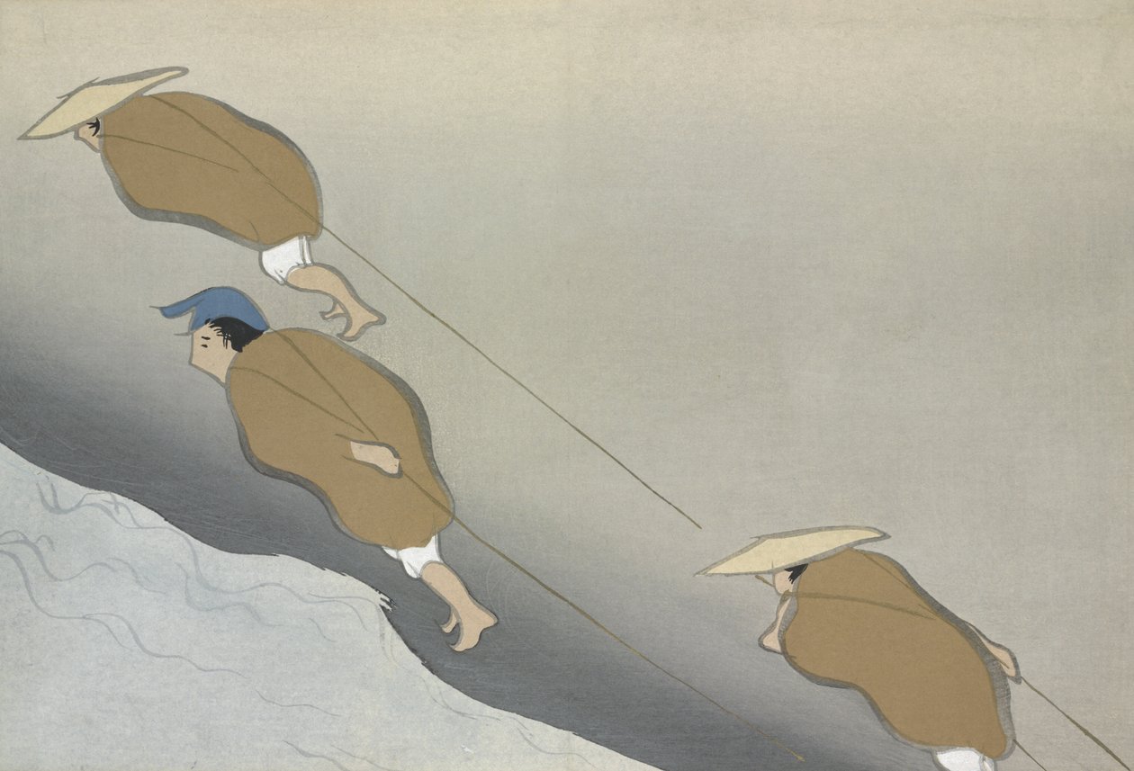 Hikifune, de Momoyo-gusa (Le monde des choses) Vol II, pub.1909 - Kamisaka Sekka