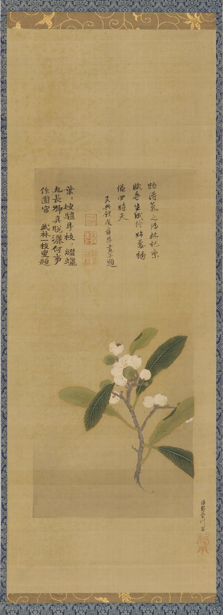 Une branche de nèfles, période Edo, 18ème siècle - Kanô Eisen