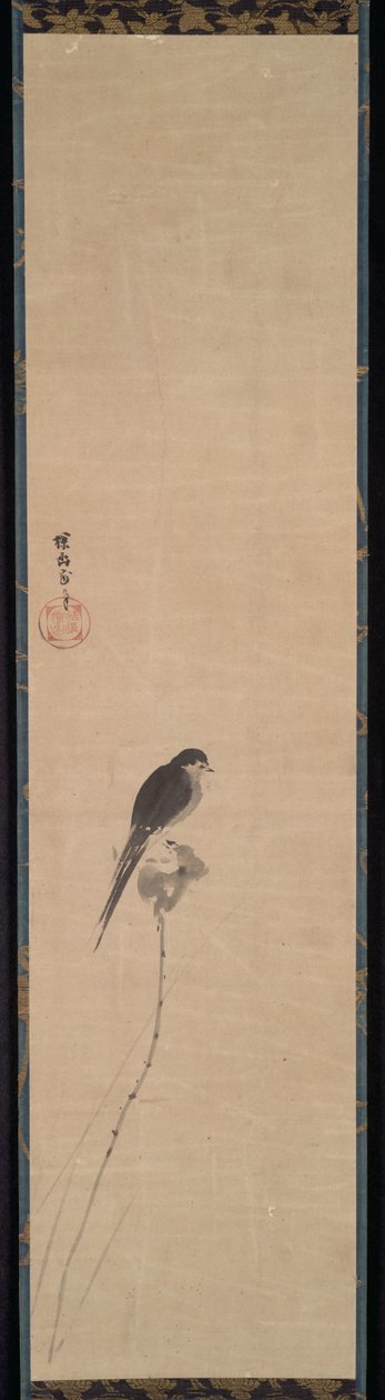 Oiseau sur un bouton de lotus - Kanō Tan’yū