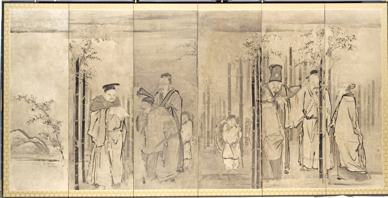 Les sept sages de la forêt de bambous - Kanō Tan’yū