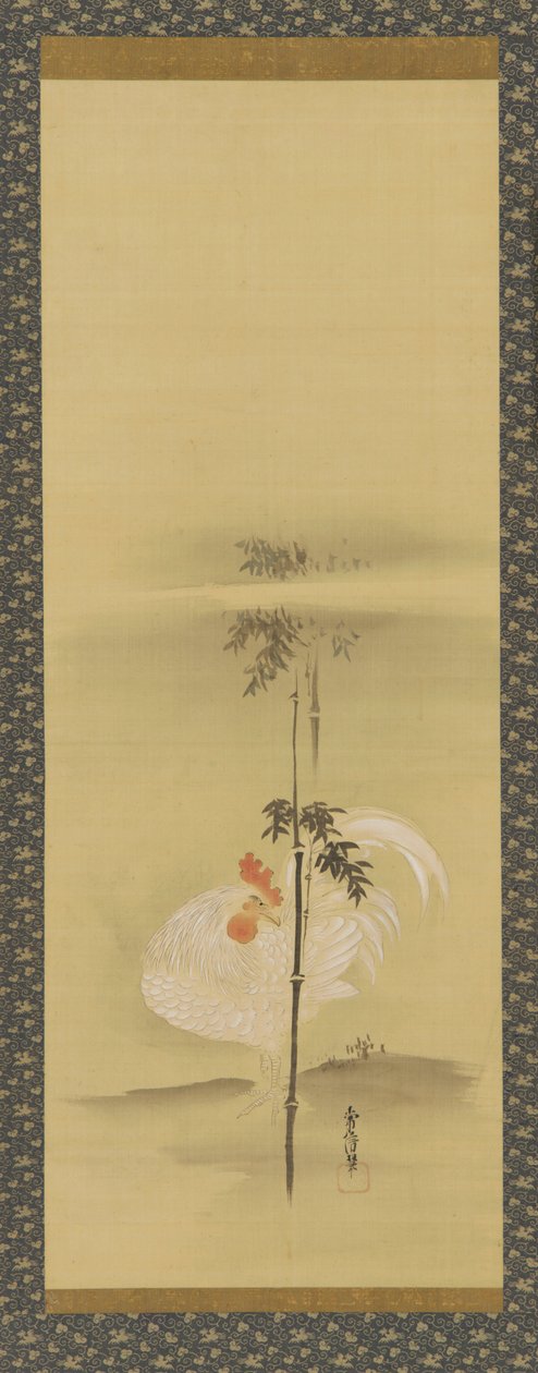 Coq et bambou, période Edo - Kanô Yôboku Tsunenobu