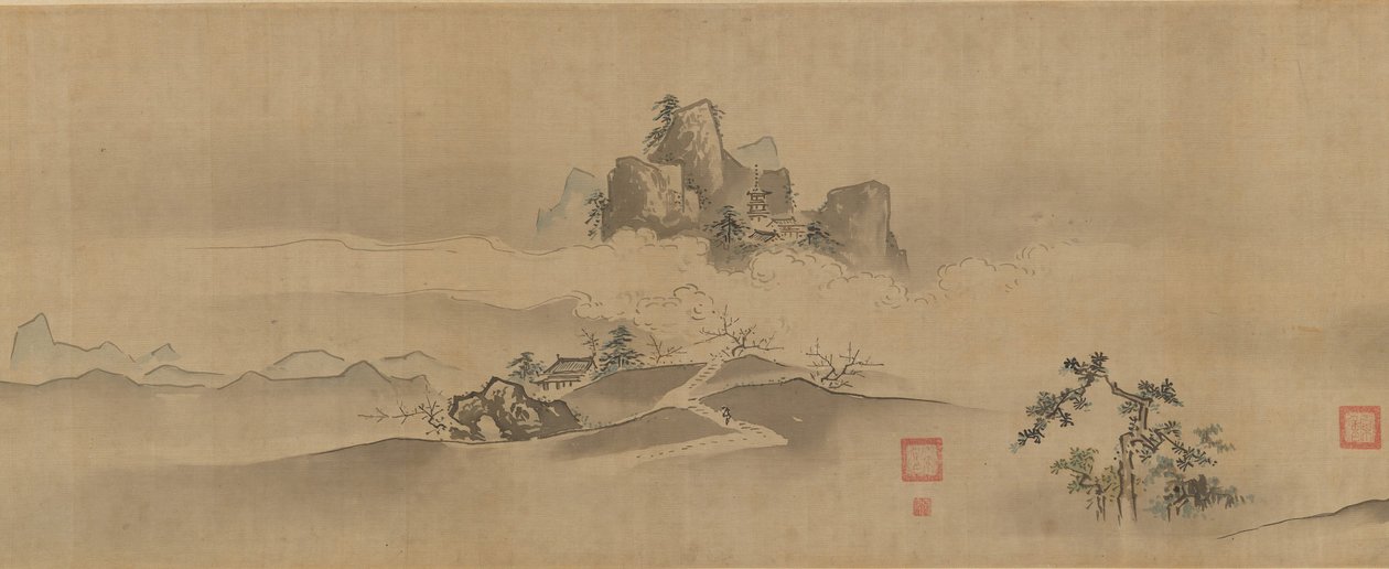 Paysage de Chine : Huit vues des rivières Xiao et Xiang, XVIIe-XVIIIe siècle - Kanô Yôboku Tsunenobu