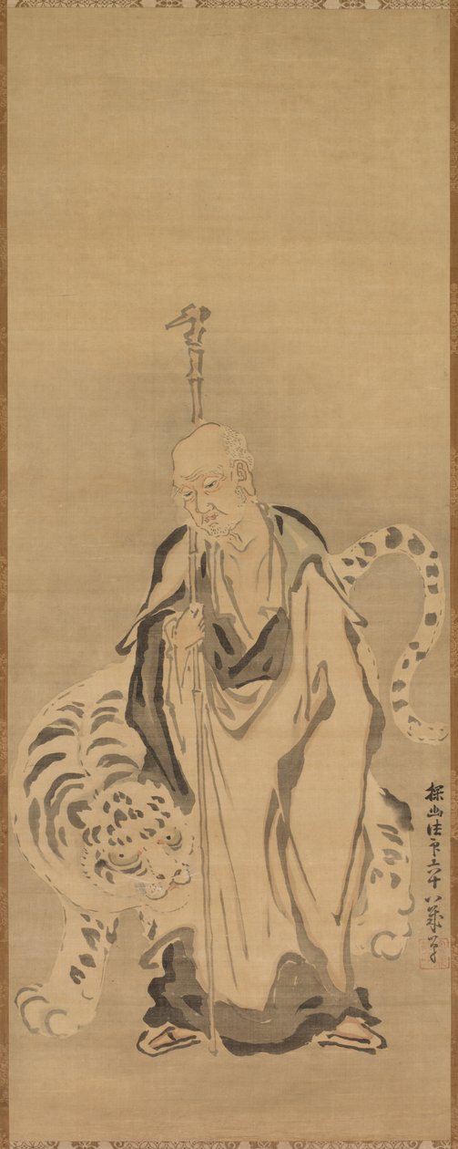 Un sage avec un tigre, 17ème siècle - Kanō Tan’yū