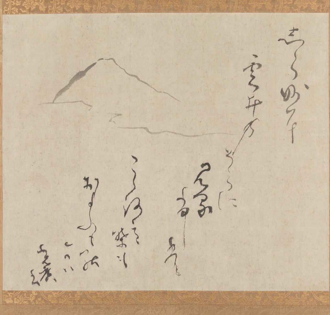 Mont Fuji, fin XVIe - milieu XVIIe siècle (encre sur papier) - Karasumaru Mitsuhiro