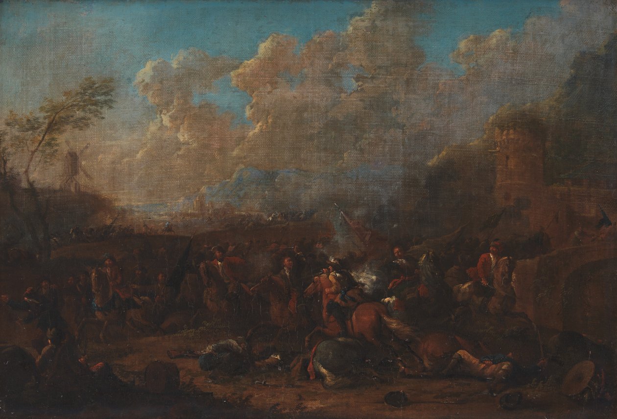 Escarmouche de cavalerie à une forteresse - Karel Breydel