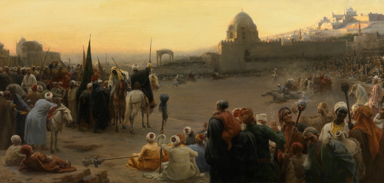 Fantaisie en Egypte (huile sur toile) - Karel Ooms