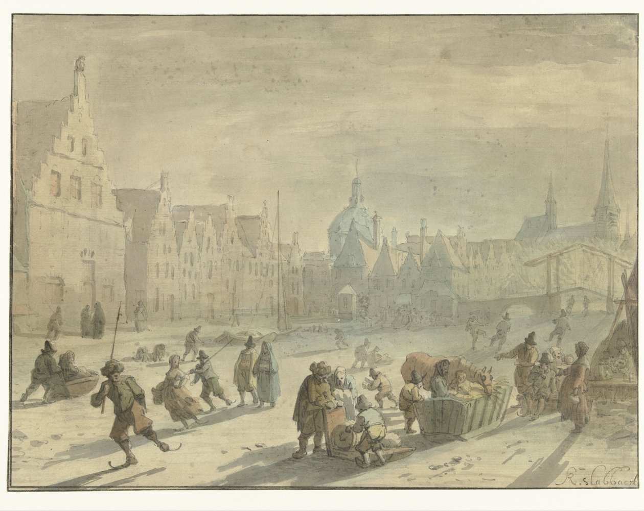 Galgewater à Leyde avec divertissement sur glace - Karel Slabbaert