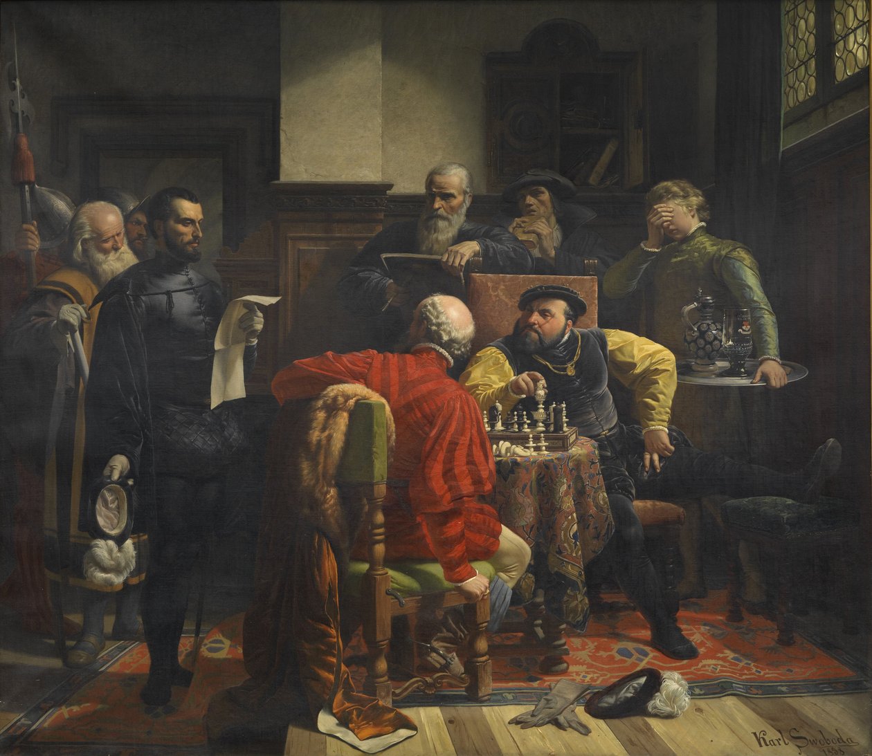 Karl Swoboda Annonce de la condamnation à mort de Johann Friedrich von Sachsen - Karel Svoboda