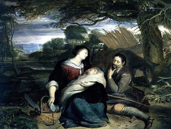 Le repos pendant la fuite en Égypte - Karel de Moor