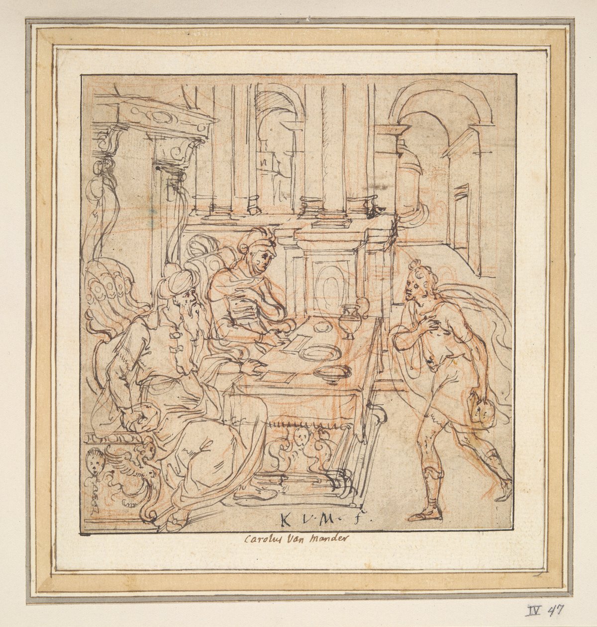 Le Fils prodigue prenant congé de ses parents - Karel van Mander I