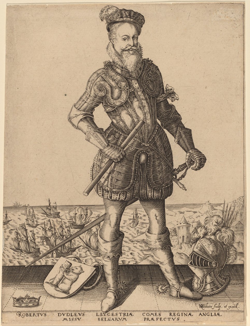 Robert Dudley, Comte de Leicester - Karel van Sichem after Christoffel