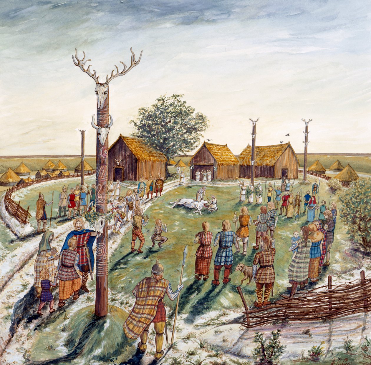 Fort de Danebury Hill, IIe siècle av. J.-C. - Karen Guffogg