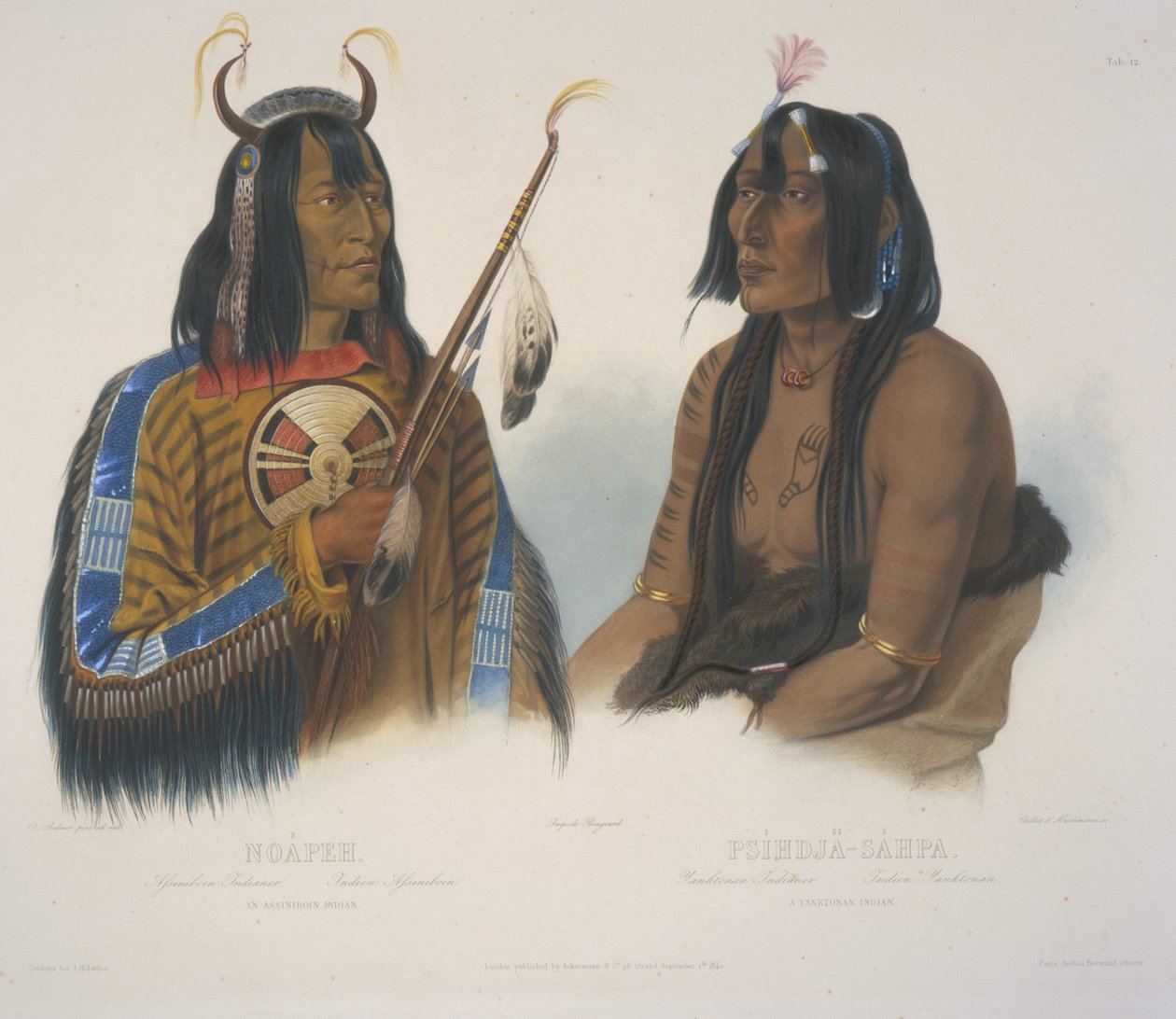 Un Indien Assiniboin et un Indien Yanktonan - Karl Bodmer