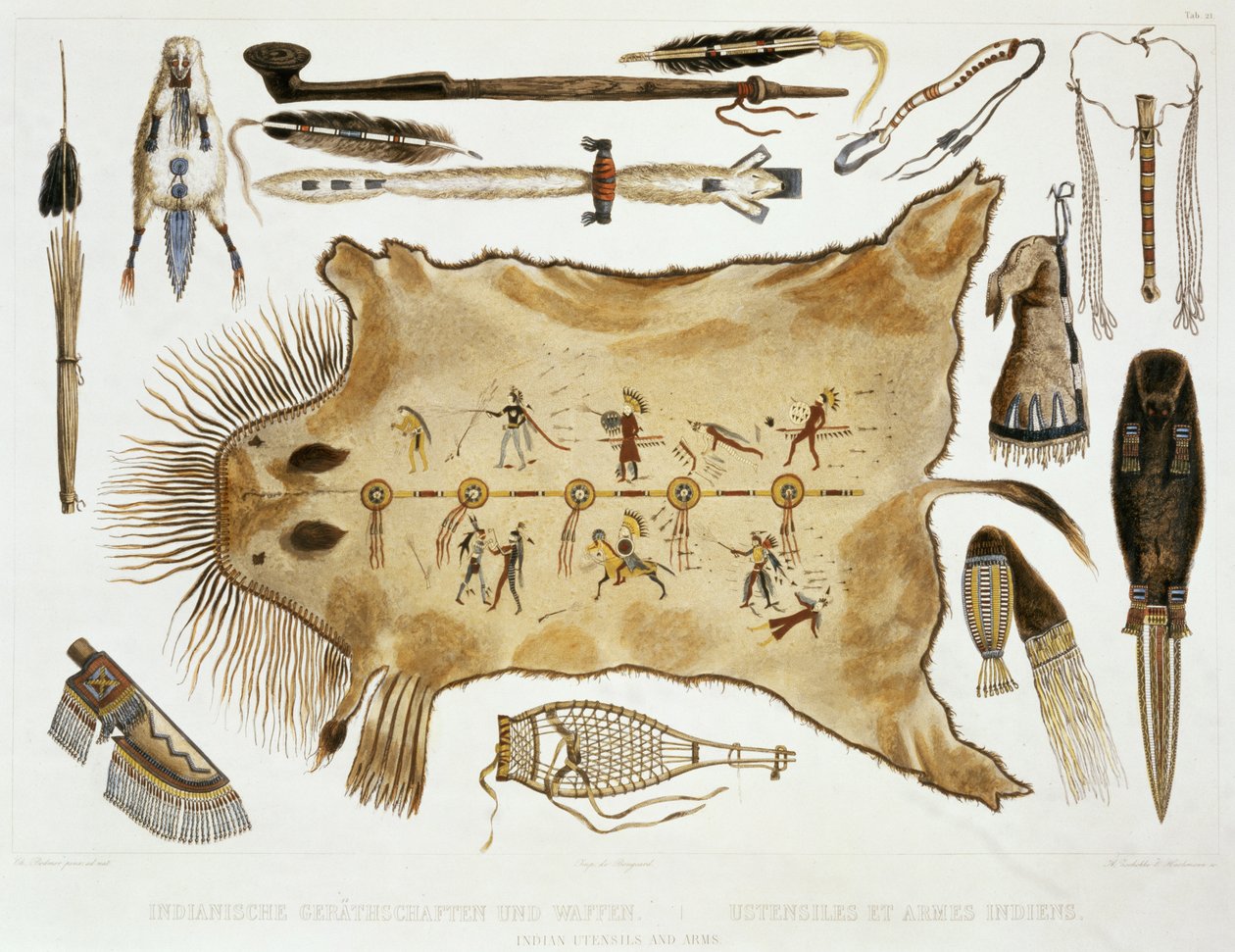Ustensiles et armes indiens, planche 21 du Volume 2 de 