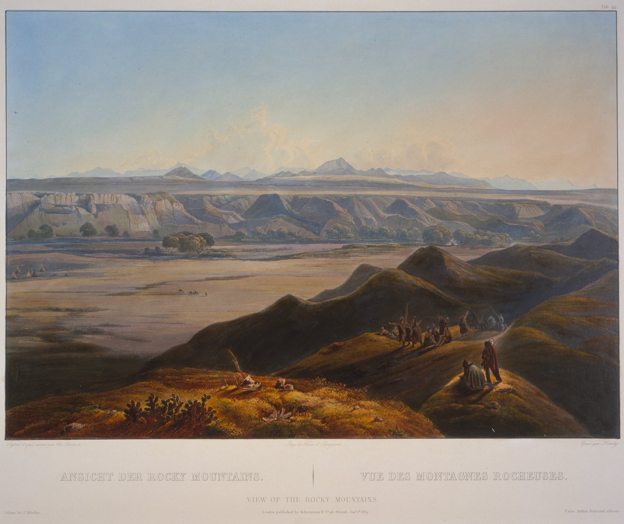 Vue des montagnes Rocheuses - Karl Bodmer