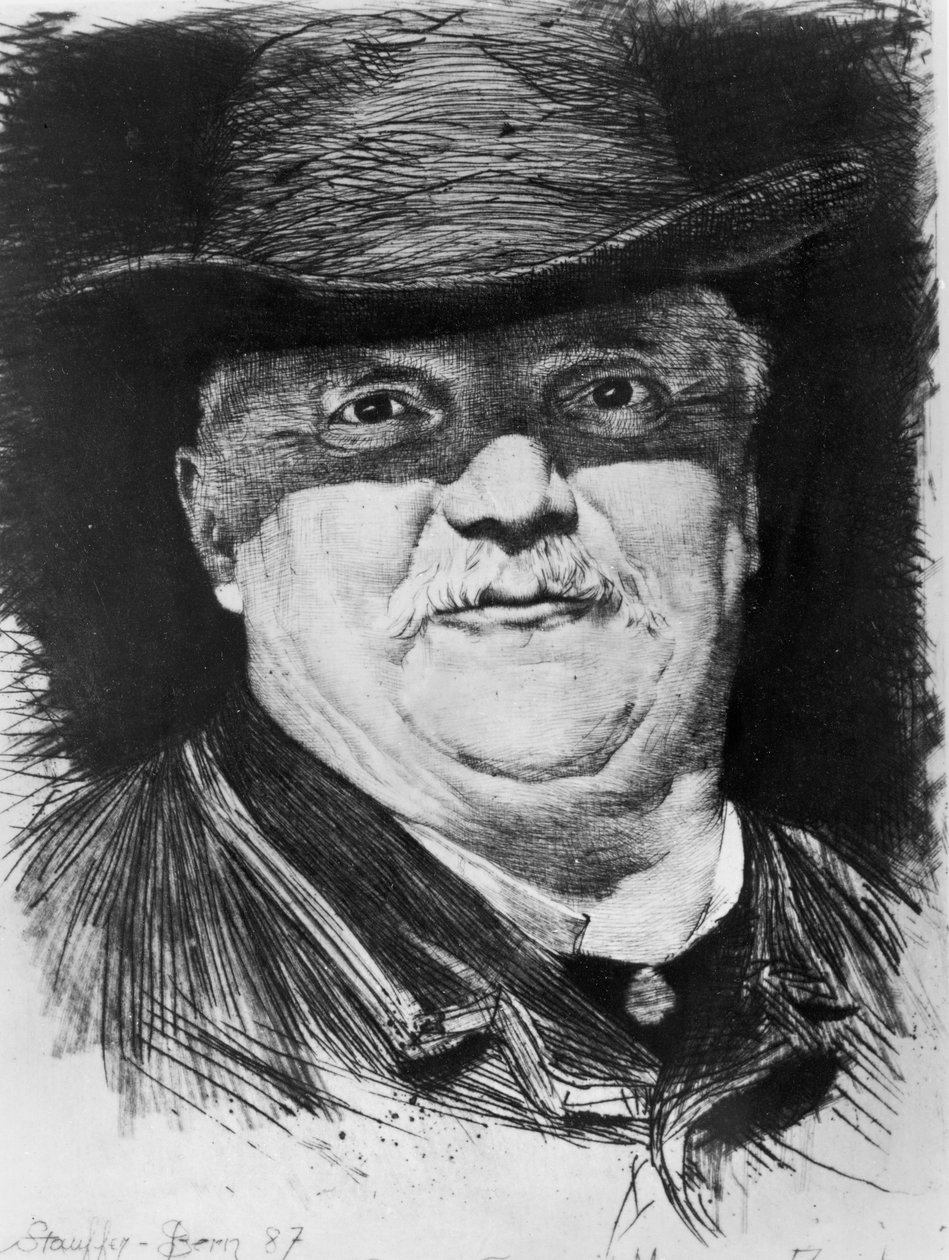 Portrait de Conrad Ferdinand Meyer - Karl Stauffer Bern