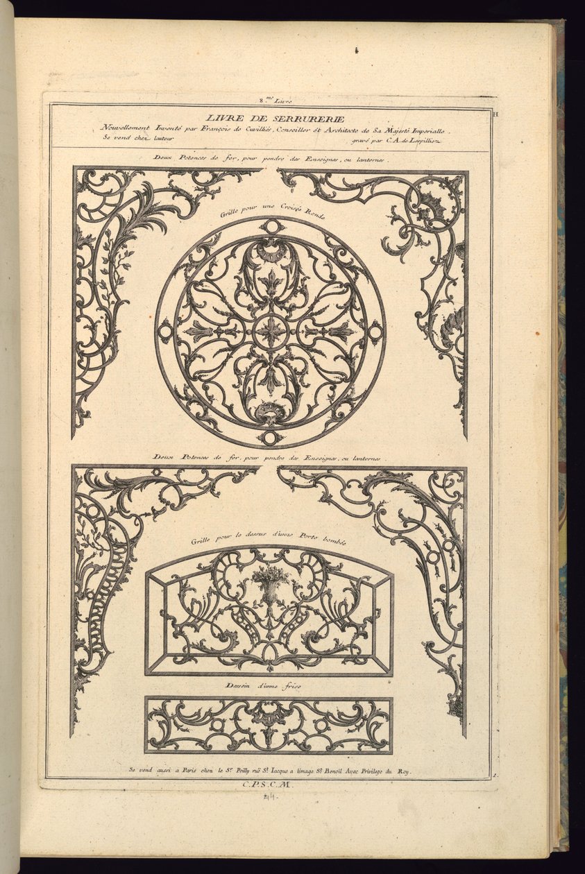 Deux potences de fer, pour pendre des enseignes ou lanternes - Karl Albert von Lespilliez