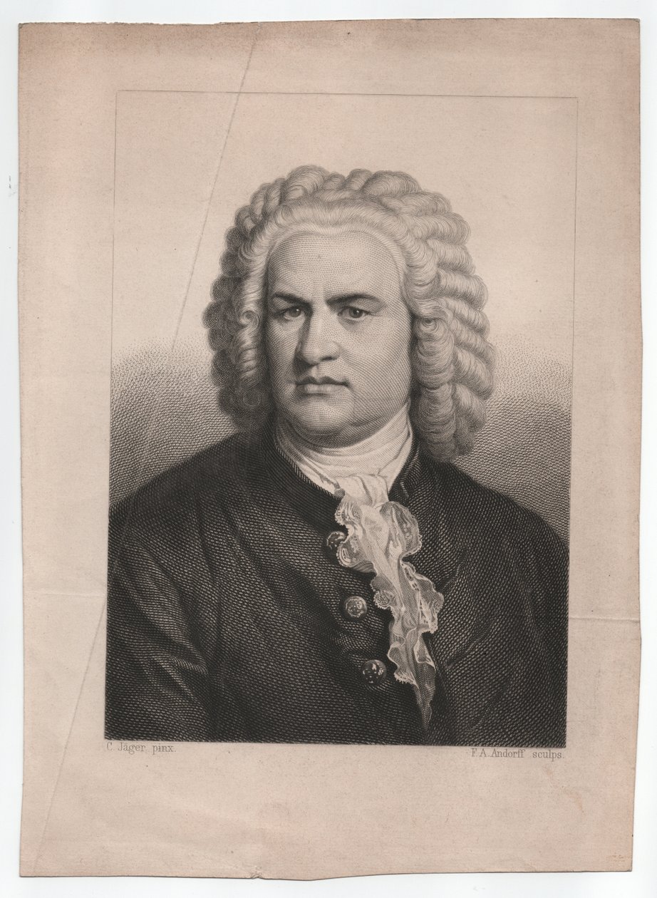 Johann Sebastian Bach (1685-1750) (ca. 1850, gravure) - Karl & Andorff Friedrich August (1819 1875) Jager