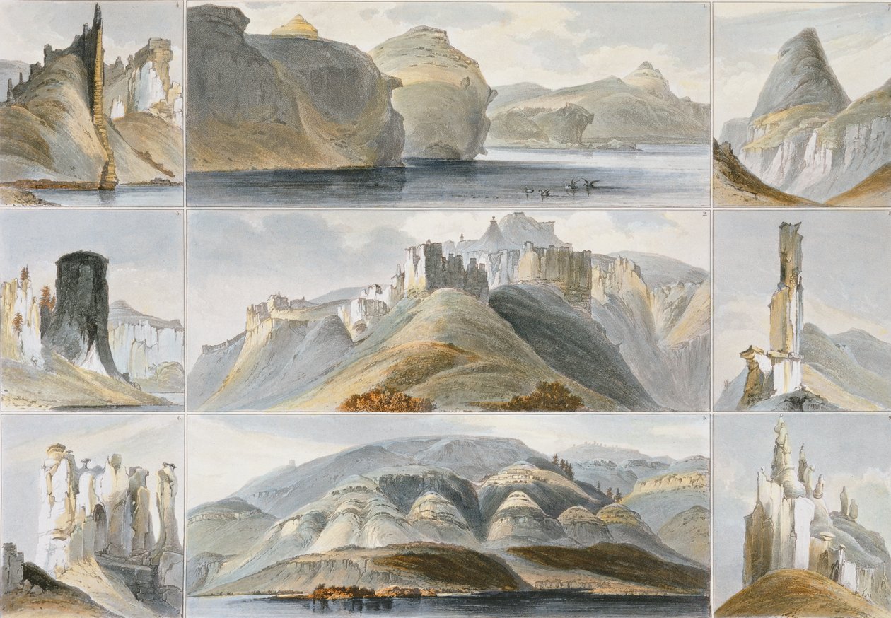 Collines remarquables sur le haut Missouri, planche 34 du Volume 2 de 