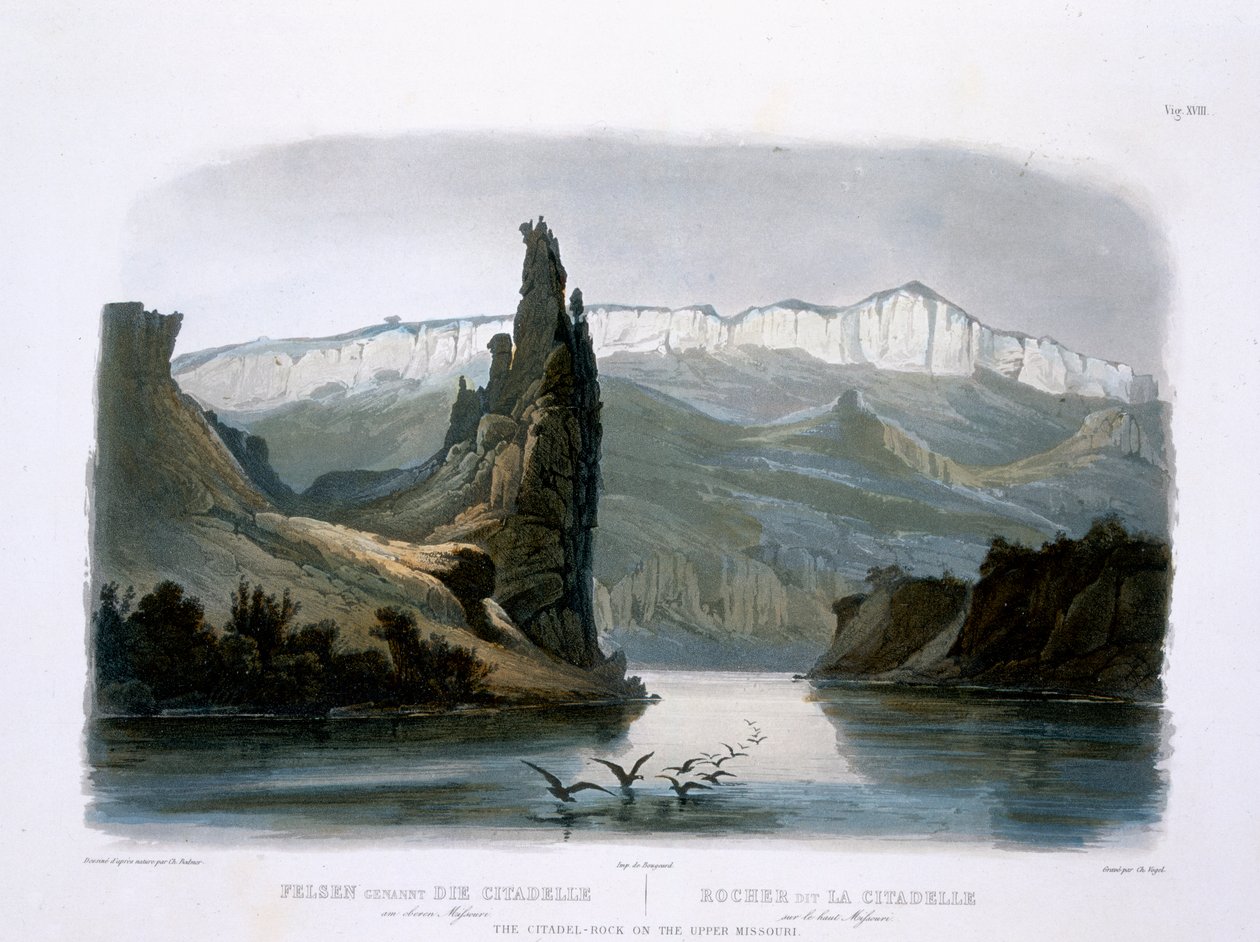 Le Rocher de la Citadelle sur le Haut Missouri, planche 18 du Volume 1 de 