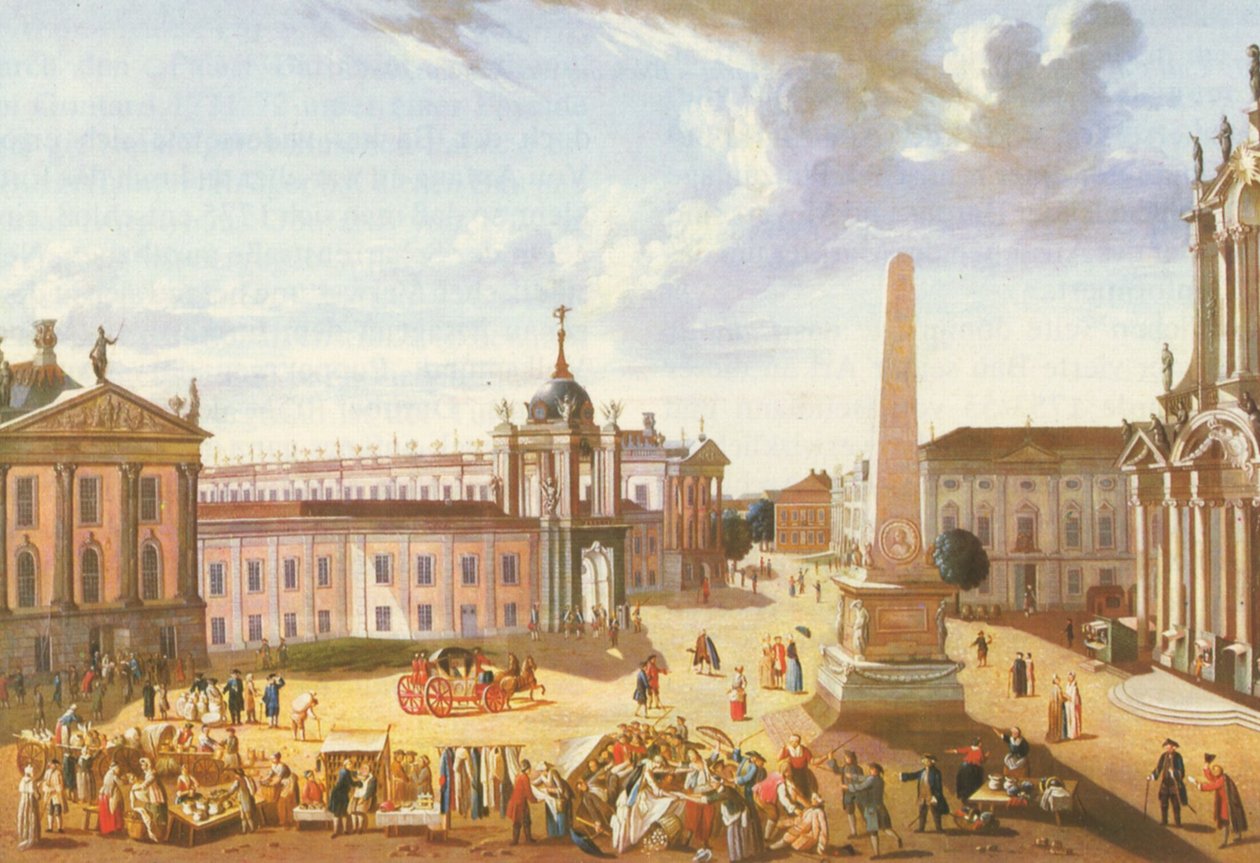 Vieux marché de Potsdam et palais de la ville (avec vue sur la Schlossstrasse) - Karl Christian Wilhelm Baron