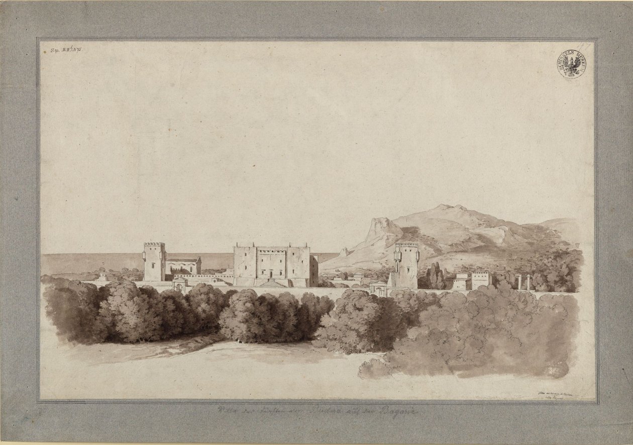 Ancien palais mauresque du prince Butera à Bagheria près de Palerme / Villa du prince Butera à Bagheria - Karl Friedrich Schinkel