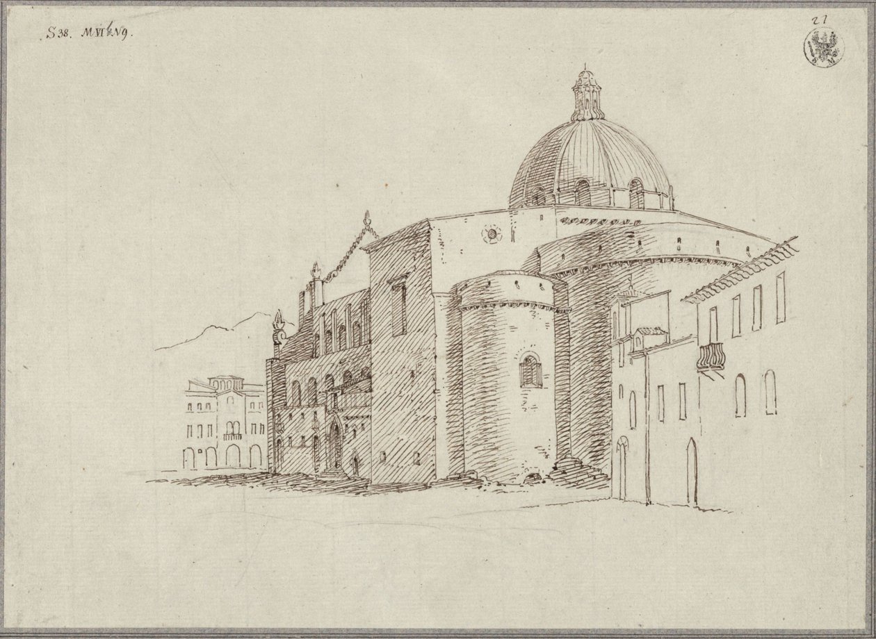 Vue de la cathédrale de Messine depuis le nord-est - Karl Friedrich Schinkel